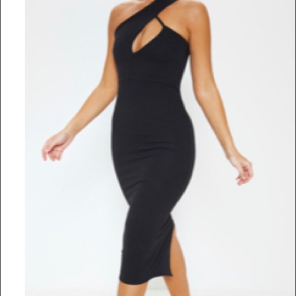 pretty little thing midi cutout dress NWT